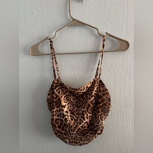 Cheetah print crop top size
